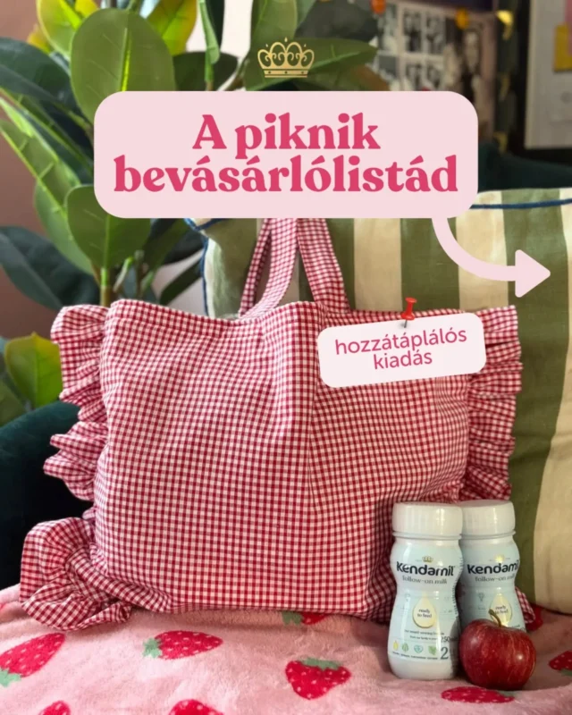 Itt van (végre!) a piknikszezon ☀️🧺

Vond be a legkisebbet is a szabadtéri mókába ezekkel az ízletes finomságokkal, amelyek tökéletesek a hozzátáplálás kezdetén. 🥕 Melyik falatok a kedvencei a babádnak? Írd meg nekünk kommentben! 👇

Piknik menüválasztásunk a gyermekorvosok általános ajánlásain alapul, amelyek a 6. hónapos kortól betöltött változatos és biztonságos étrendre vonatkoznak. A legkisebbeknél javasolt elkerülni a magas cukor-, só- és telített zsírtartalmú ételeket, így ezeket a falatokat inkább kerüld el:

❌ gyümölcslevek és szörpök
❌ felvágottak és virslik
❌ chipszek és sós rágcsálnivalók
❌ kekszek és édességek
❌ penészes és érlelt lágy sajtok

🍼 Piknik tipp az utazáshoz: Nincs kedved a parkban bonyolult módon tápszert kevergetni és termoszt magaddal cipelni? Csomagolj be inkább Kendamil folyékony anyatej-kiegészítő tápszert. Elég csak lecsavarni a kupakot, rátenni az etetőcumit, és a baba máris fogyaszthatja a kedvenc adag hidratációját és tápanyagait.

❗Minden ételt mindig vágj biztonságos darabokra, vagy törd össze pürévé. Az új ételek kóstolásakor mindig tartsd a babát folyamatos felügyelet alatt!

🤱 Fontos figyelmeztetés: A szoptatás a legjobb kezdet a baba számára. A csecsemőtápszert csak orvos javaslatára szabad használni. A használat módja és további információk a csomagoláson találhatók. Speciális táplálkozási célú élelmiszer.